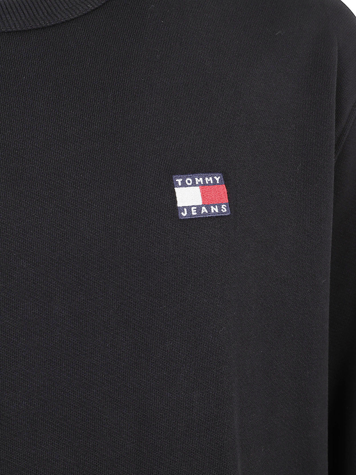 FELPA UOMO GIROCOLLO REG BADGE - TOMMY JEANS DM0DM21921 BDS Black TOMMY HILFIGER 