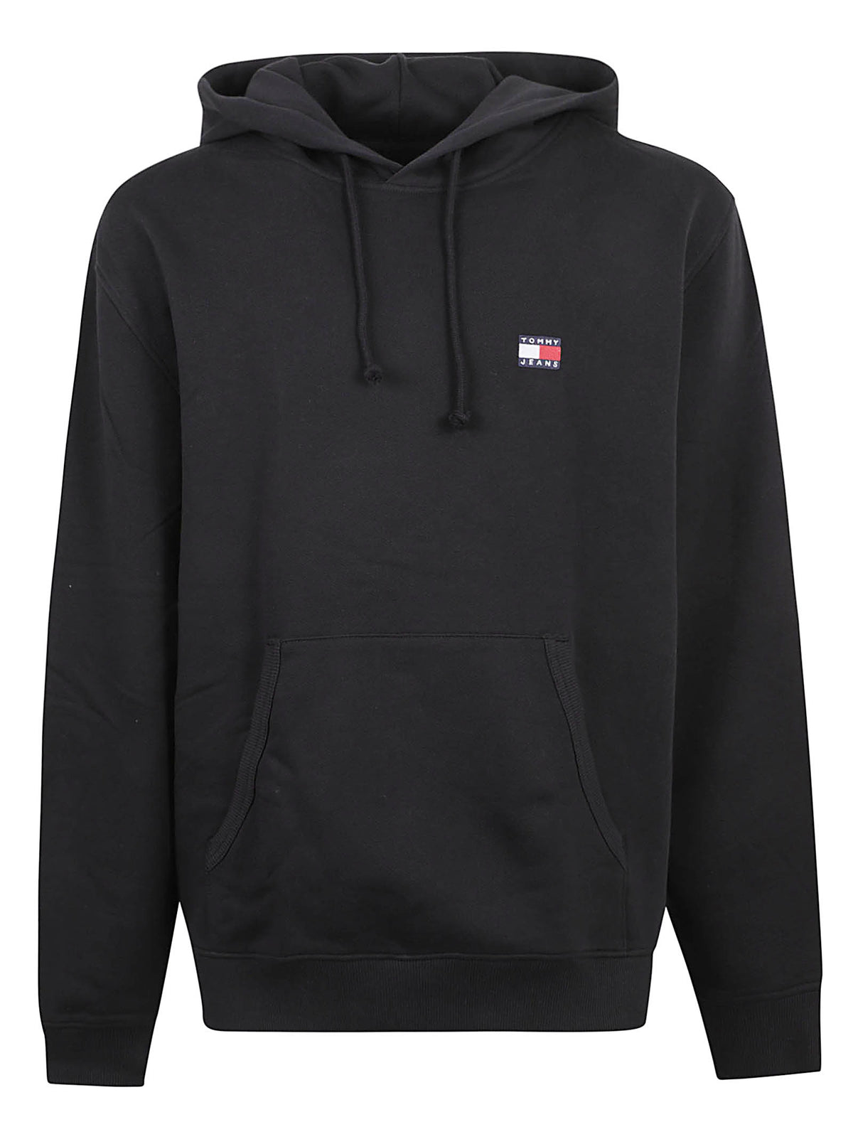 FELPA UOMO CON CAPPUCCIO REG BADGE - TOMMY JEANS<BR/> DM0DM21922 BDS Black TOMMY HILFIGER 
