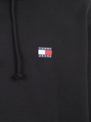 FELPA UOMO CON CAPPUCCIO REG BADGE - TOMMY JEANS<BR/> DM0DM21922 BDS Black TOMMY HILFIGER 