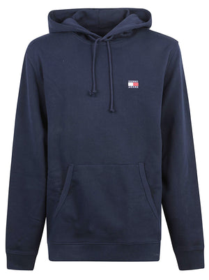 FELPA UOMO CON CAPPUCCIO REG BADGE - TOMMY JEANS DM0DM21922 C1G DARK NIGHT NAVY TOMMY HILFIGER 