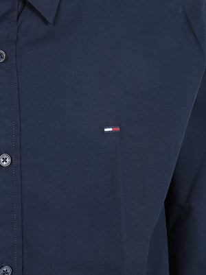 CAMICIA UOMO REG POPLIN - TOMMY JEANS<BR/> DM0DM22026 C1G DARK NIGHT NAVY TOMMY HILFIGER 
