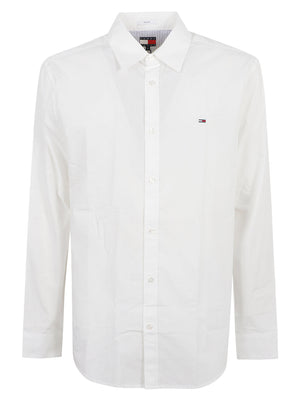 CAMICIA UOMO REG POPLIN - TOMMY JEANS DM0DM22026 YBL Ecru TOMMY HILFIGER 