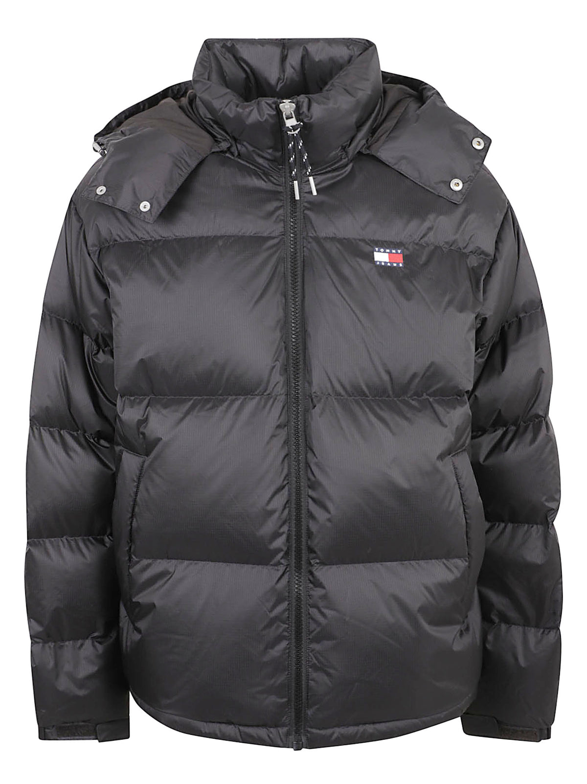 GIACCA UOMO CON CAPPUCCIO ALASKA - TOMMY JEANS<BR/> DM0DM22036 BDS Black TOMMY HILFIGER 
