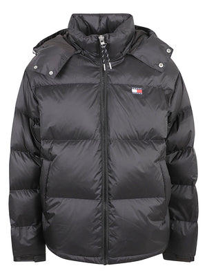 GIACCA UOMO CON CAPPUCCIO ALASKA - TOMMY JEANS<BR/> DM0DM22036 BDS Black TOMMY HILFIGER 