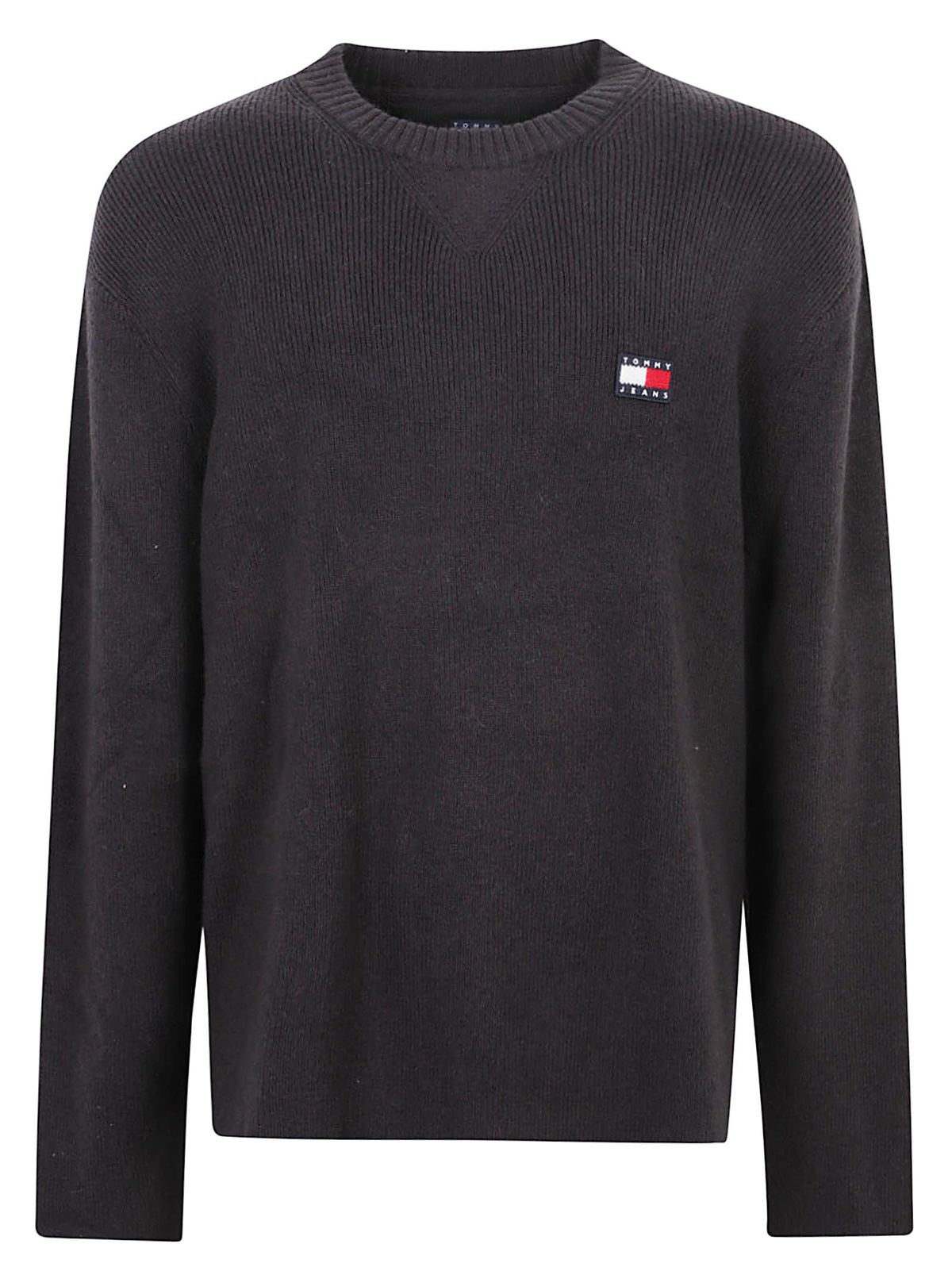 MAGLIONE UOMO GIROCOLLO REG WOOL MIX - TOMMY JEANS<BR/> DM0DM23572 BDS Black TOMMY HILFIGER 