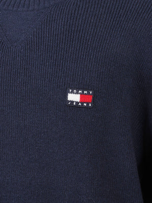 MAGLIONE UOMO GIROCOLLO REG WOOL MIX - TOMMY JEANS DM0DM23572 C1G DARK BLUE TOMMY HILFIGER 
