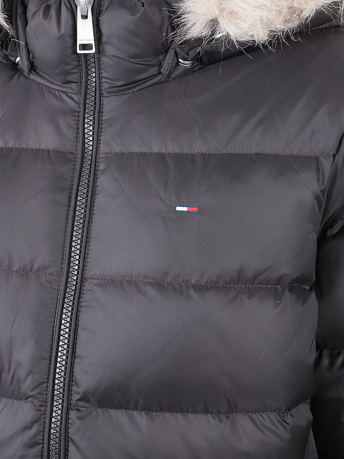 GIACCA DONNA CON CAPPUCCIO TJW BASIC HOODED DOWN JACKET EXT - TOMMY JEANS DW0DW18312 BDS Black TOMMY HILFIGER 