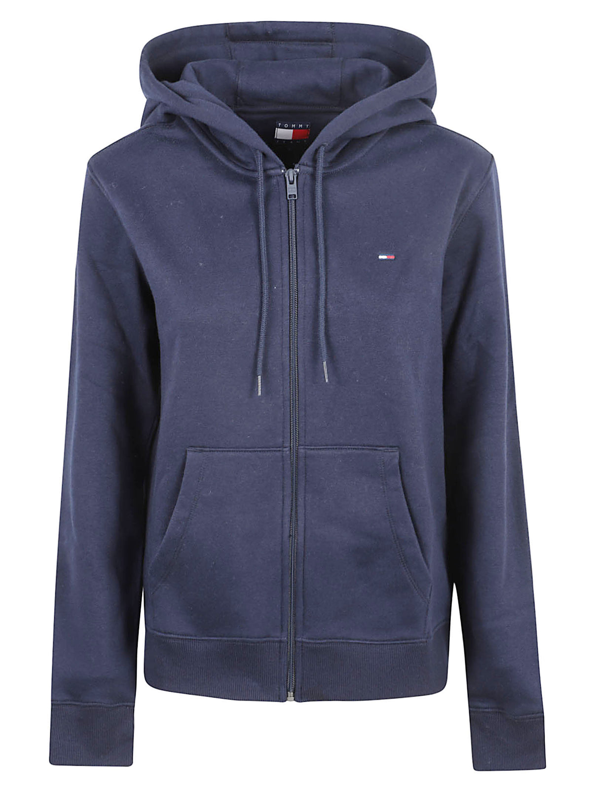 FELPA DONNA CON CAPPUCCIO TJW REG S FLAG ZIP - TOMMY JEANS DW0DW19729 C1G DARK BLUE TOMMY HILFIGER 