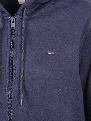 FELPA DONNA CON CAPPUCCIO TJW REG S FLAG ZIP - TOMMY JEANS DW0DW19729 C1G DARK BLUE TOMMY HILFIGER 