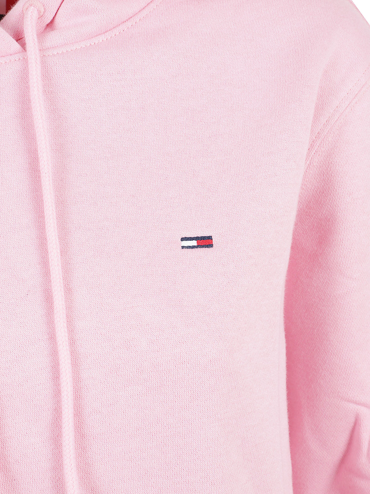FELPA DONNA CON CAPPUCCIO TJW REG S FLAG - TOMMY JEANS<BR/> DW0DW19958 TPF PINK SUGAR TOMMY HILFIGER 