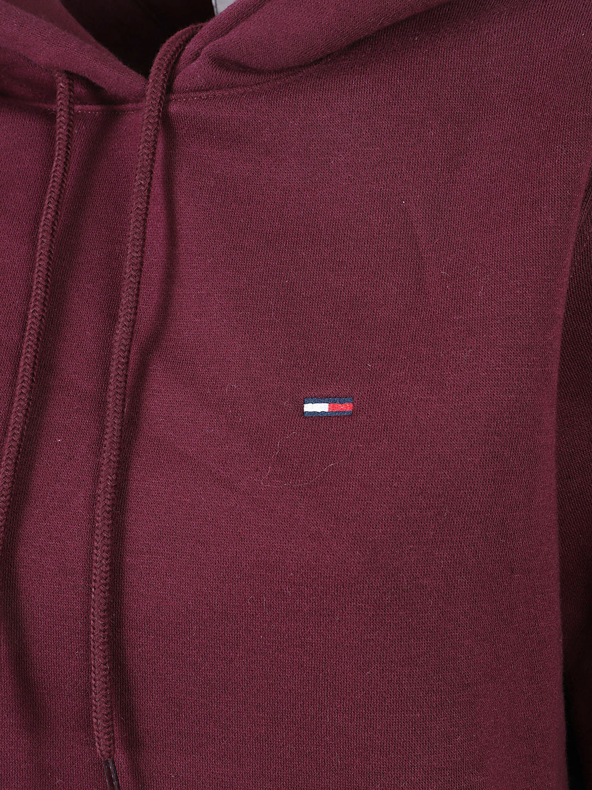FELPA DONNA CON CAPPUCCIO TJW REG S FLAG - TOMMY JEANS<BR/> DW0DW19958 V11 CALYPSO BERRY TOMMY HILFIGER 