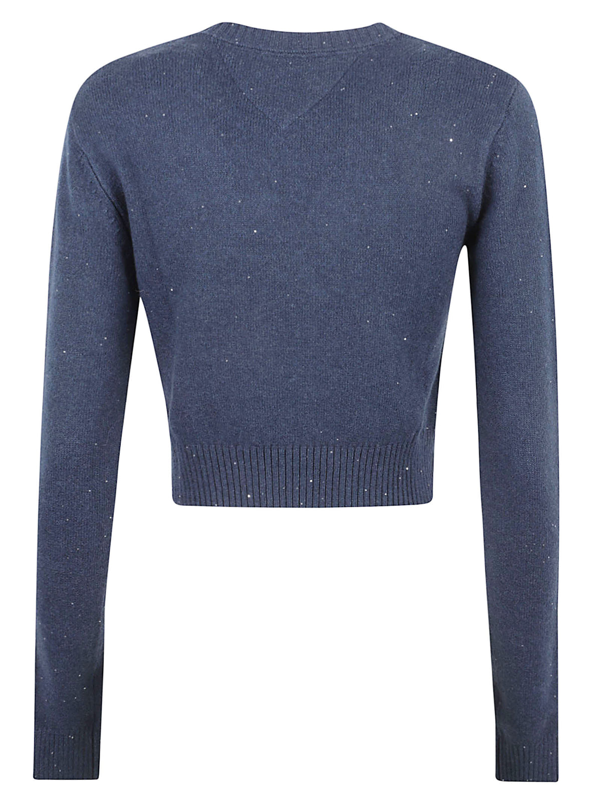 MAGLIONE GIROCOLLO DONNA TJW SPARKLE FLAG - TOMMY JEANS DW0DW21690 C1G DARK BLUE TOMMY HILFIGER 