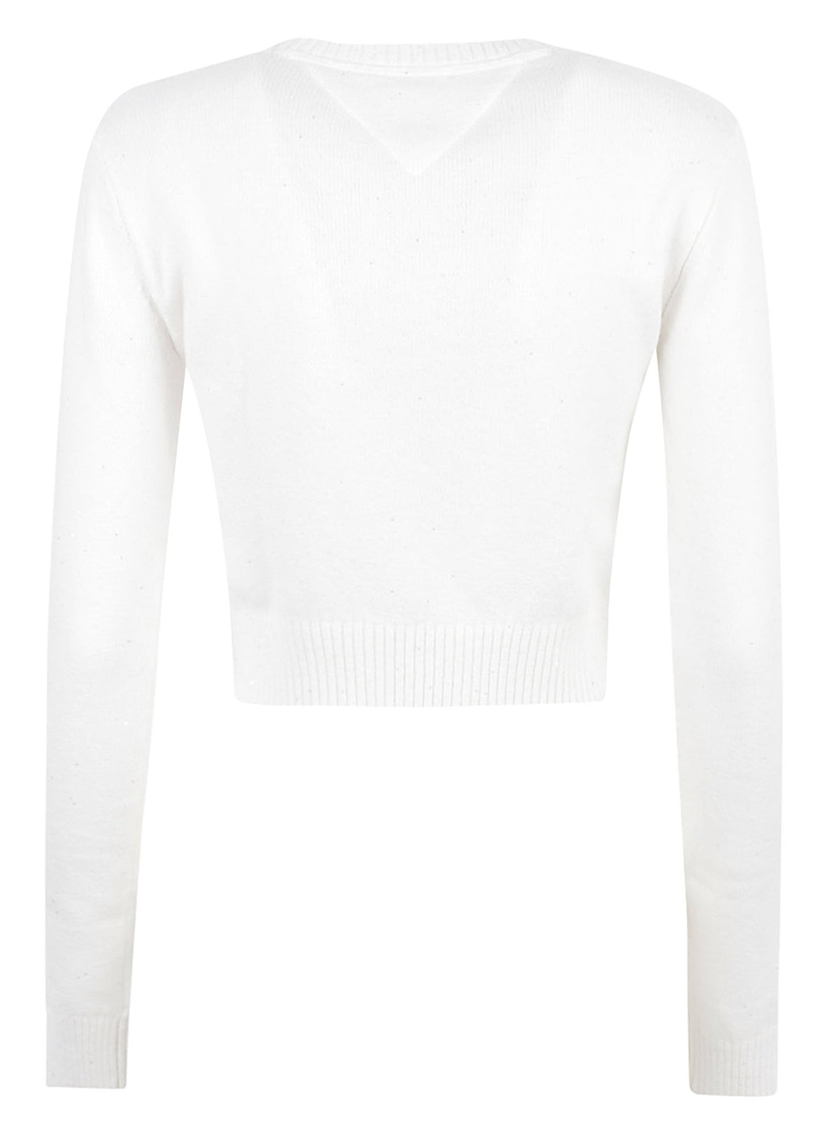 MAGLIONE GIROCOLLO DONNA TJW SPARKLE FLAG - TOMMY JEANS DW0DW21690 YBH OFF WHITE TOMMY HILFIGER 
