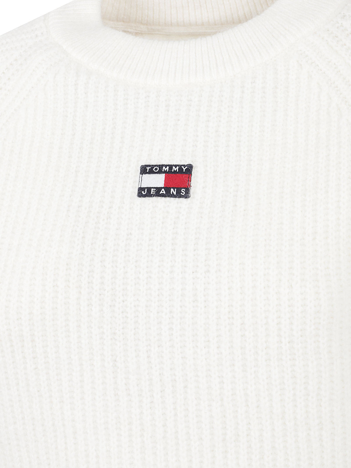 MAGLIONE GIROCOLLO DONNA TJW CROP BADGE - TOMMY JEANS<BR/> DW0DW22024 YBH OFF WHITE TOMMY HILFIGER 