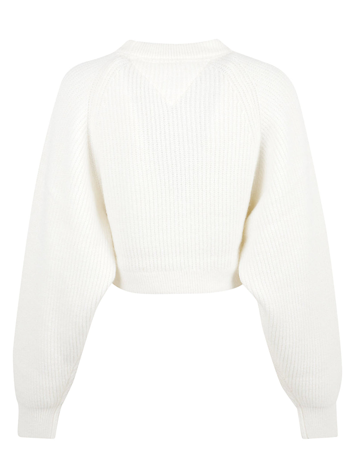 MAGLIONE GIROCOLLO DONNA TJW CROP BADGE - TOMMY JEANS<BR/> DW0DW22024 YBH OFF WHITE TOMMY HILFIGER 