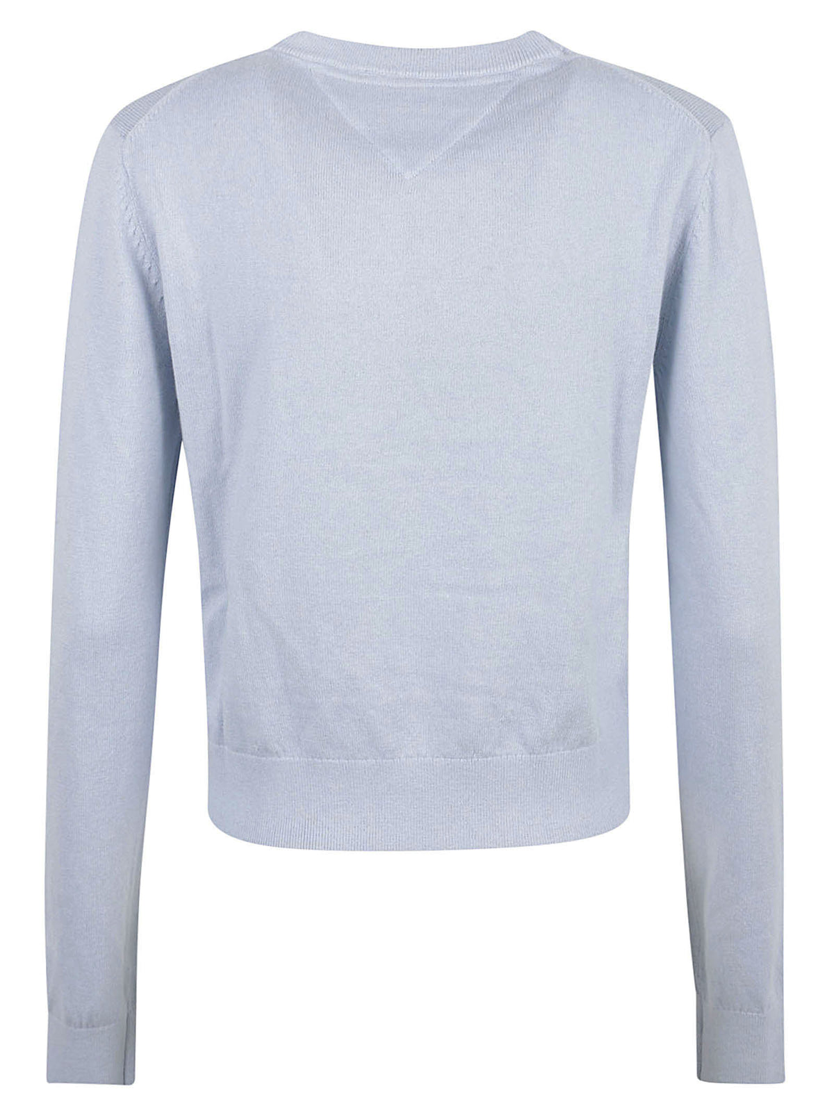 MAGLIONE GIROCOLLO TJW ESSENTIAL LOGO - TOMMY JEANS DW0DW23356 C1N SHEER BLUE TOMMY HILFIGER 