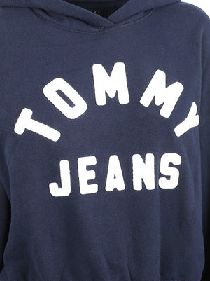 FELPA DONNA CON CAPPUCCIO TJW OVS SH TOMMY ARCH - TOMMY JEANS DW0DW23455 C1G DARK BLUE TOMMY HILFIGER 