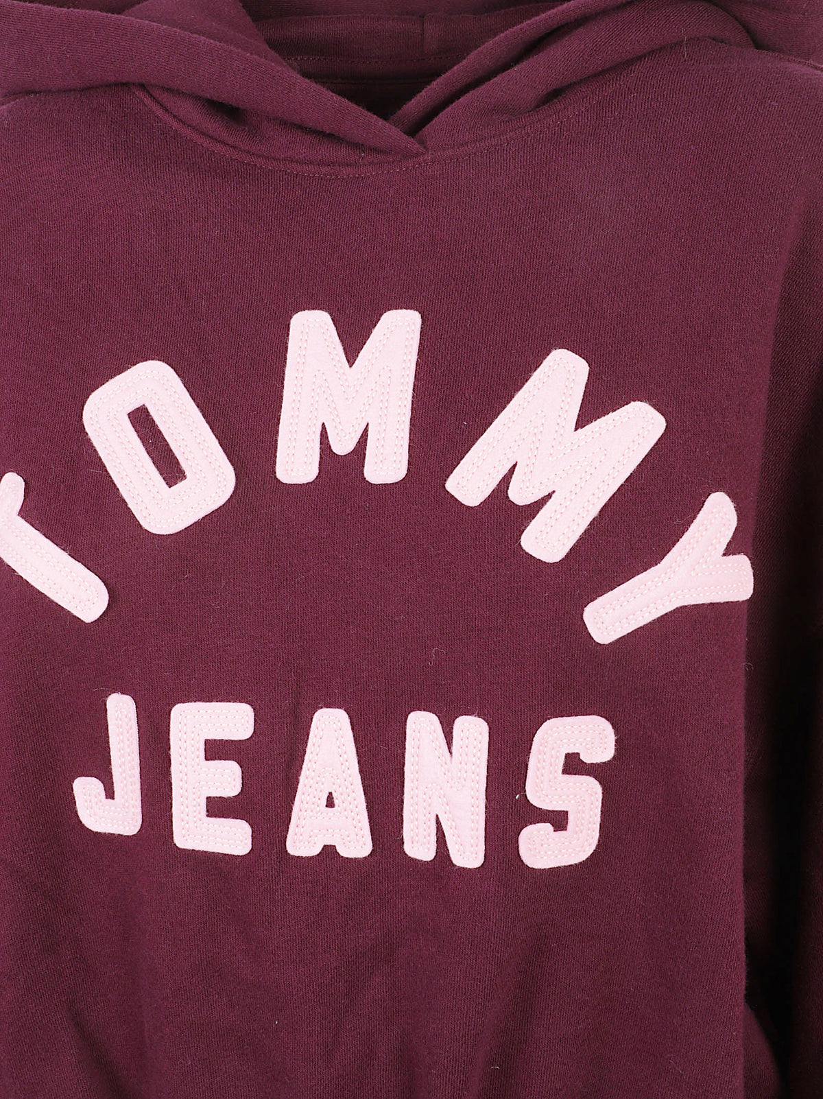 FELPA DONNA CON CAPPUCCIO TJW OVS SH TOMMY ARCH - TOMMY JEANS<BR/> DW0DW23455 V11 CALYPSO BERRY TOMMY HILFIGER 