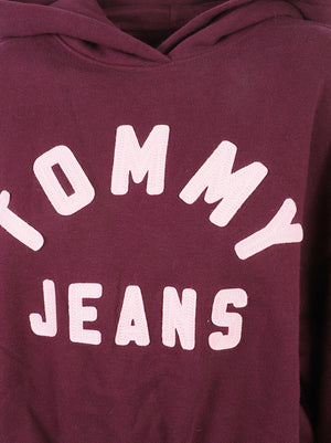 FELPA DONNA CON CAPPUCCIO TJW OVS SH TOMMY ARCH - TOMMY JEANS<BR/> DW0DW23455 V11 CALYPSO BERRY TOMMY HILFIGER 
