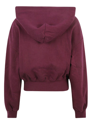 FELPA DONNA CON CAPPUCCIO TJW OVS SH TOMMY ARCH - TOMMY JEANS<BR/> DW0DW23455 V11 CALYPSO BERRY TOMMY HILFIGER 