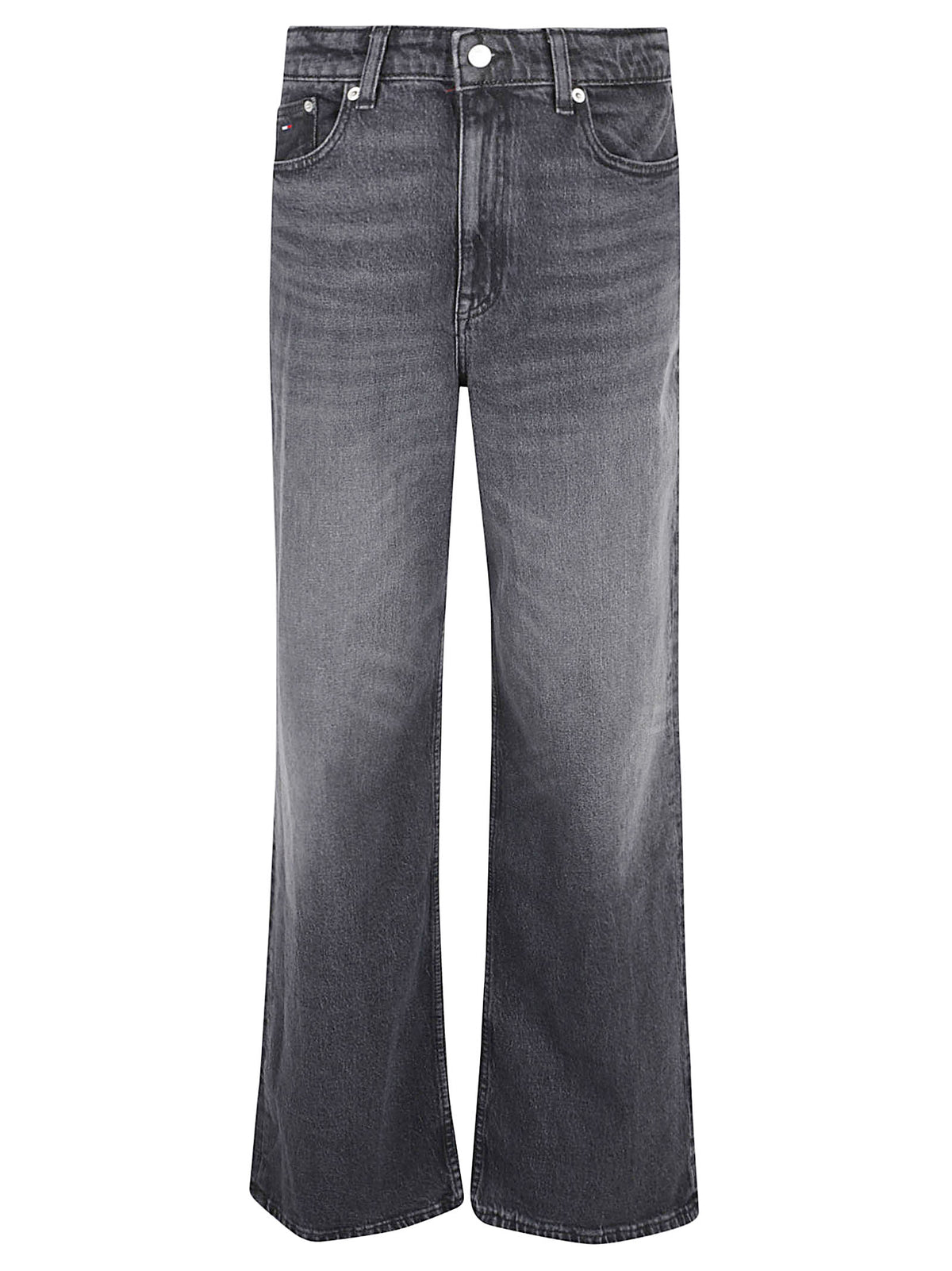 JEANS DONNA CLAIRE HIGH RISE WIDE - TOMMY JEANS DW0DW23499 1BZ DENIM BLACK TOMMY HILFIGER 