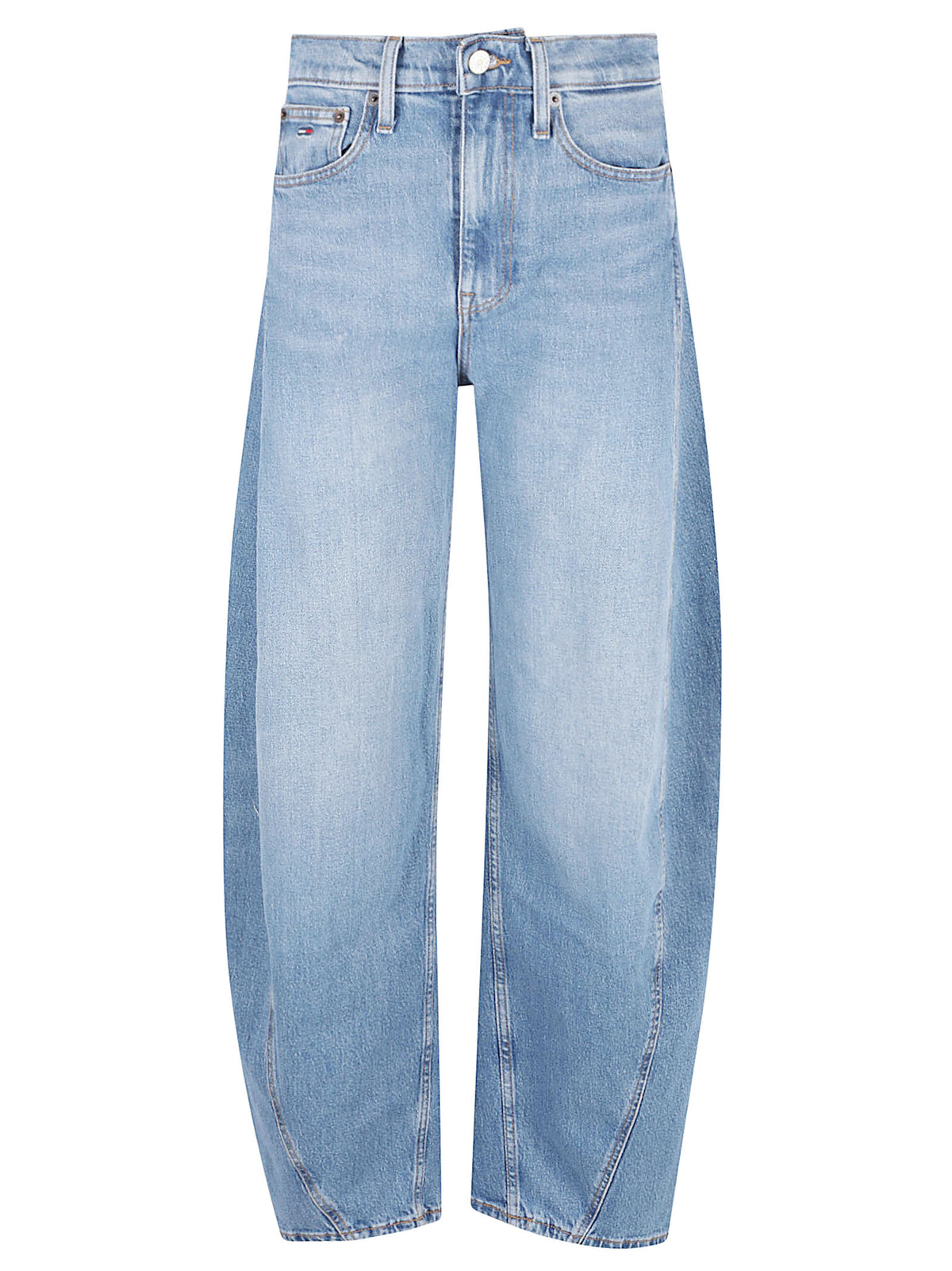 JEANS DONNA ELLA HIGH RISE BARREL - TOMMY JEANS<BR/> DW0DW23508 1A5 DENIM MEDIUM TOMMY HILFIGER 