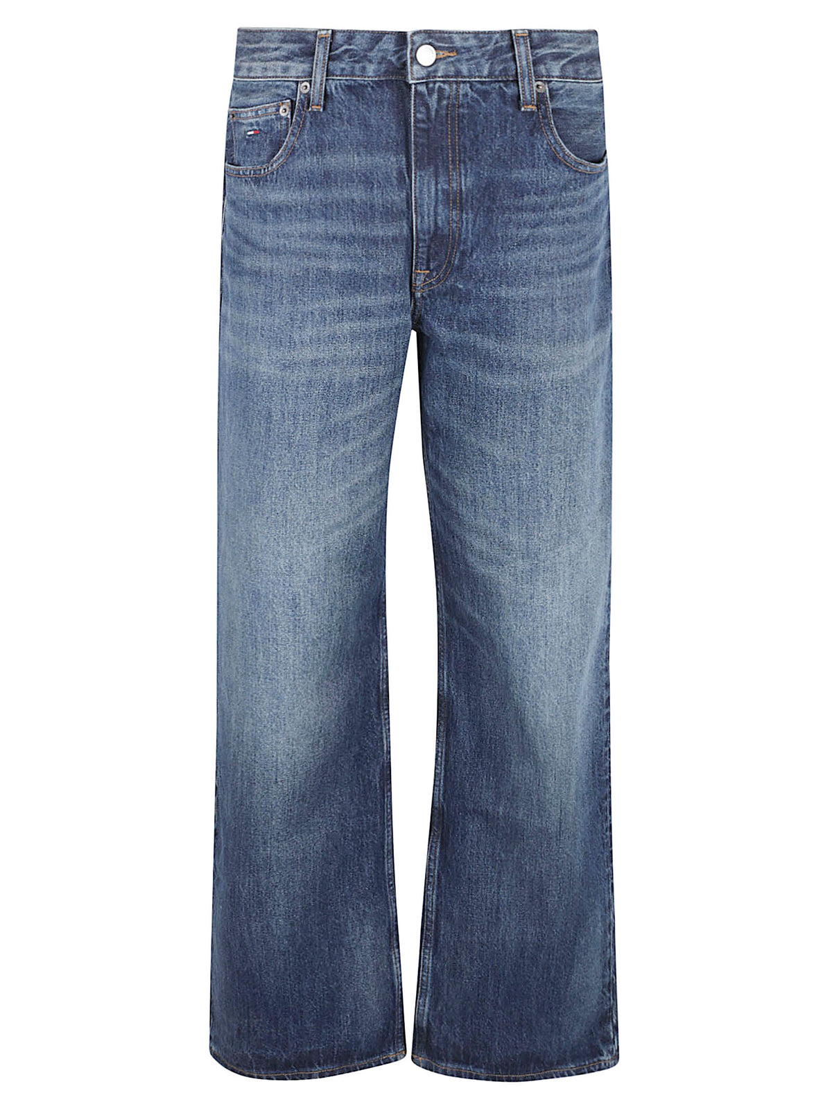 JEANS DONNA MIA MID RELAXED STRAIGHT - TOMMY JEANS<BR/> DW0DW23564 1BK DENIM DARK TOMMY HILFIGER 