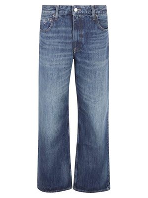 JEANS DONNA MIA MID RELAXED STRAIGHT - TOMMY JEANS<BR/> DW0DW23564 1BK DENIM DARK TOMMY HILFIGER 