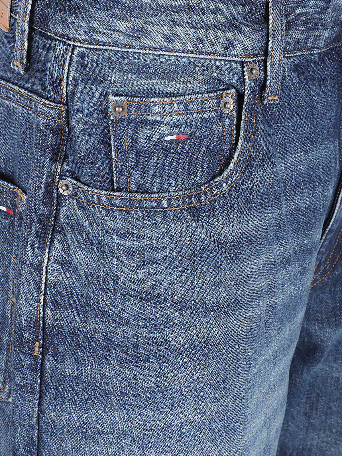 JEANS DONNA MIA MID RELAXED STRAIGHT - TOMMY JEANS<BR/> DW0DW23564 1BK DENIM DARK TOMMY HILFIGER 