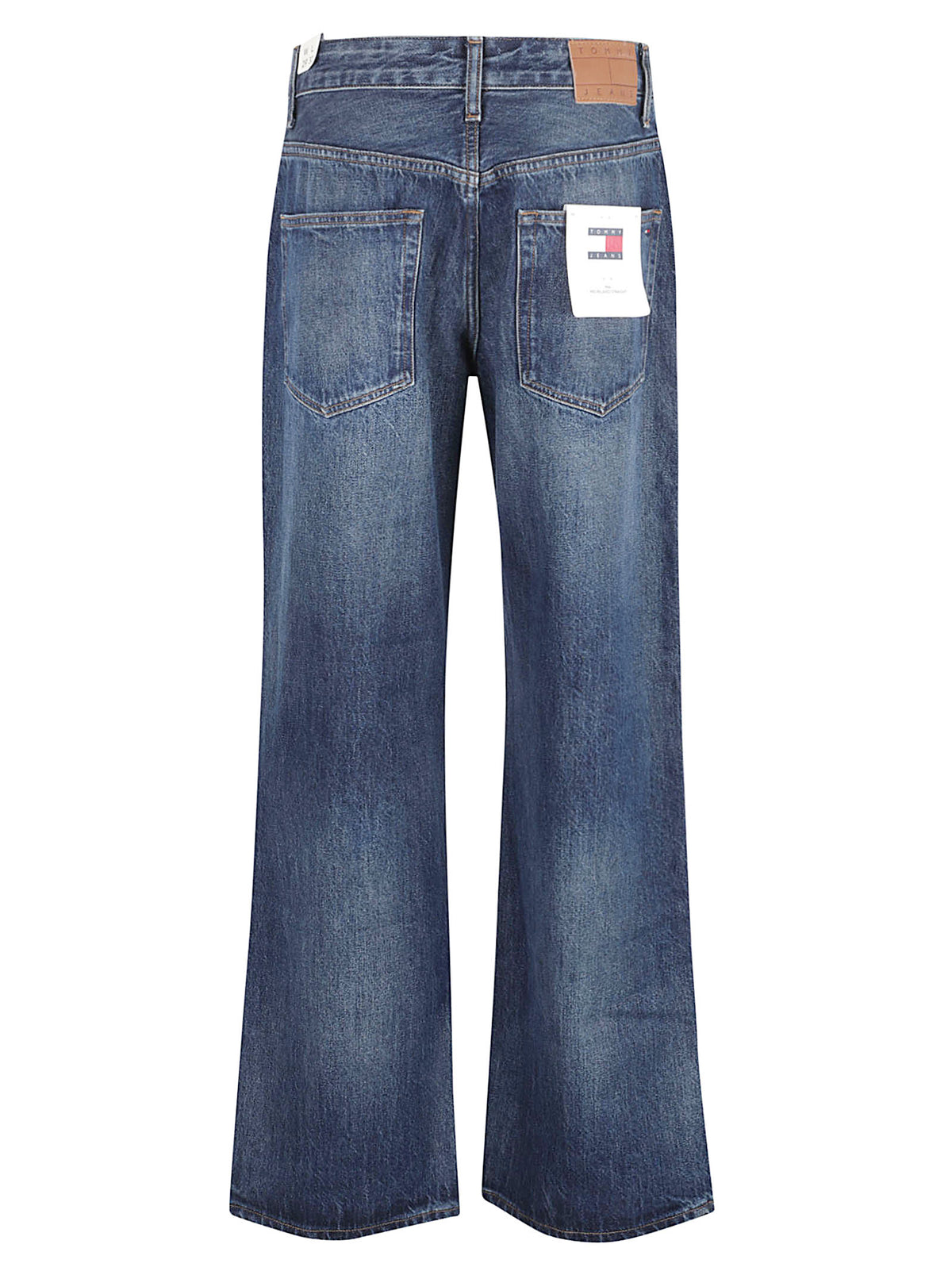 JEANS DONNA MIA MID RELAXED STRAIGHT - TOMMY JEANS<BR/> DW0DW23564 1BK DENIM DARK TOMMY HILFIGER 