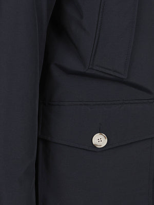 GIACCA UOMO CON CAPPUCCIO ARTIC PELLICCIA - WOOLRICH CFWOOU0482MBUT0001 MLB MELTON BLUE WOOLRICH 