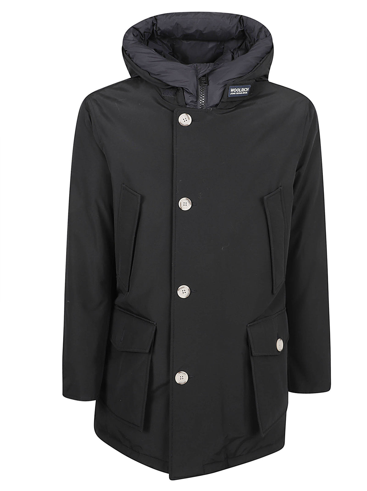GIACCA UOMO CON CAPPUCCIO ARTIC - WOOLRICH <BR/> CFWOOU0483MBUT0001 BLK Black WOOLRICH 