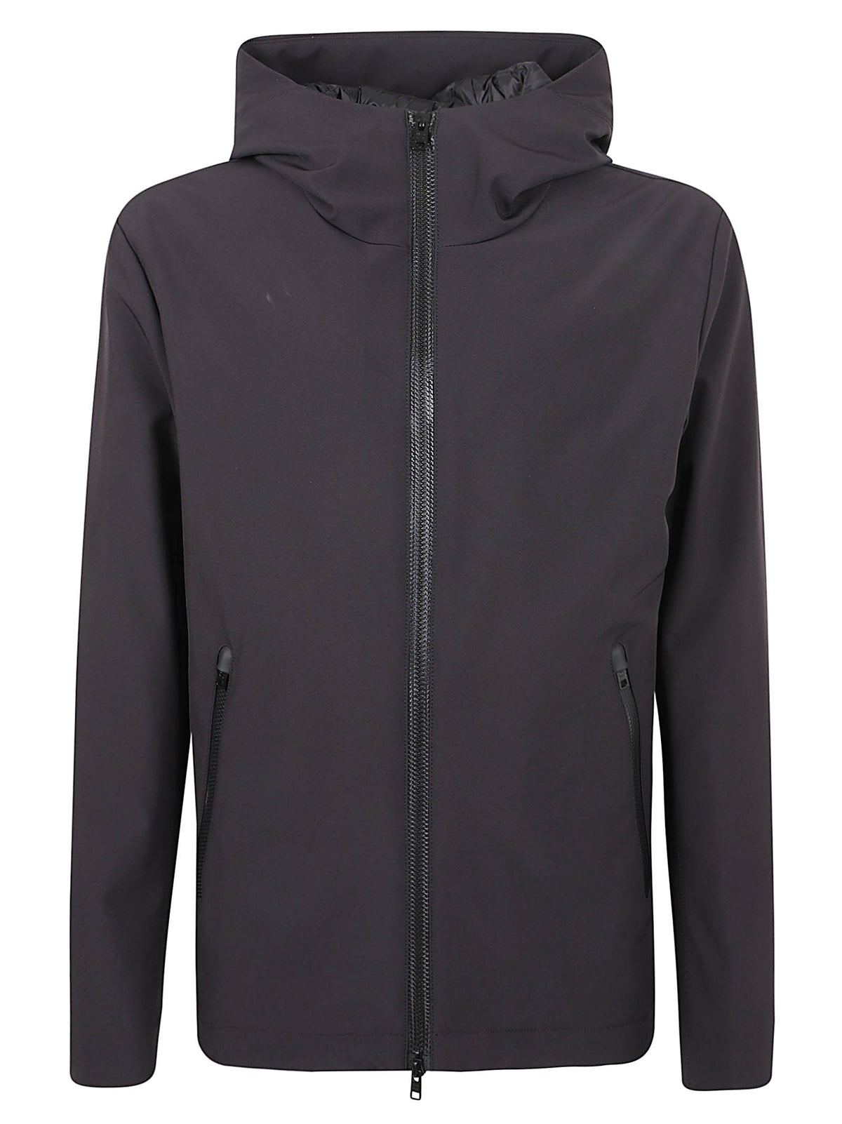 GIACCA UOMO CON CAPPUCCIO SOFT SHELL PACIFIC - WOOLRICH <BR/> CFWOOU1047MBUT3496 100 Black WOOLRICH 
