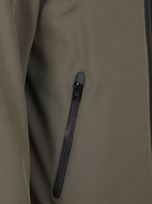 GIACCA UOMO CON CAPPUCCIO  SOFT SHELL PACIFIC - WOOLRICH CFWOOU1047MBUT3496 614 Dark Green WOOLRICH 