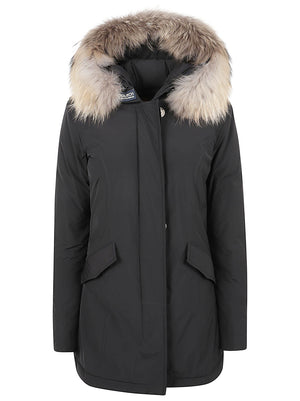 GIACCA DONNA LUXURY ARCTIC RACCOON PARKA - WOOLRICH CFWWOU0652FBUT3128 100 Black WOOLRICH 