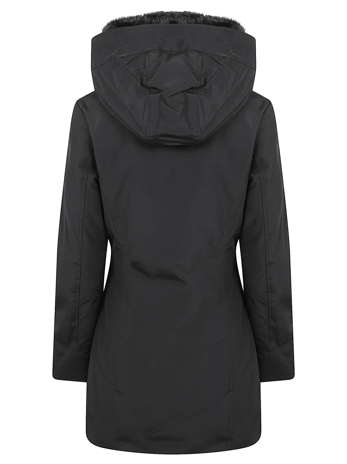 GIACCA DONNA BOULDER FAUX FUR PARKA - WOOLRICH<BR/> CFWWOU2265FRUT0001 BLK Black WOOLRICH 