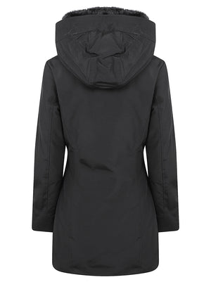 GIACCA DONNA BOULDER FAUX FUR PARKA - WOOLRICH<BR/> CFWWOU2265FRUT0001 BLK Black WOOLRICH 