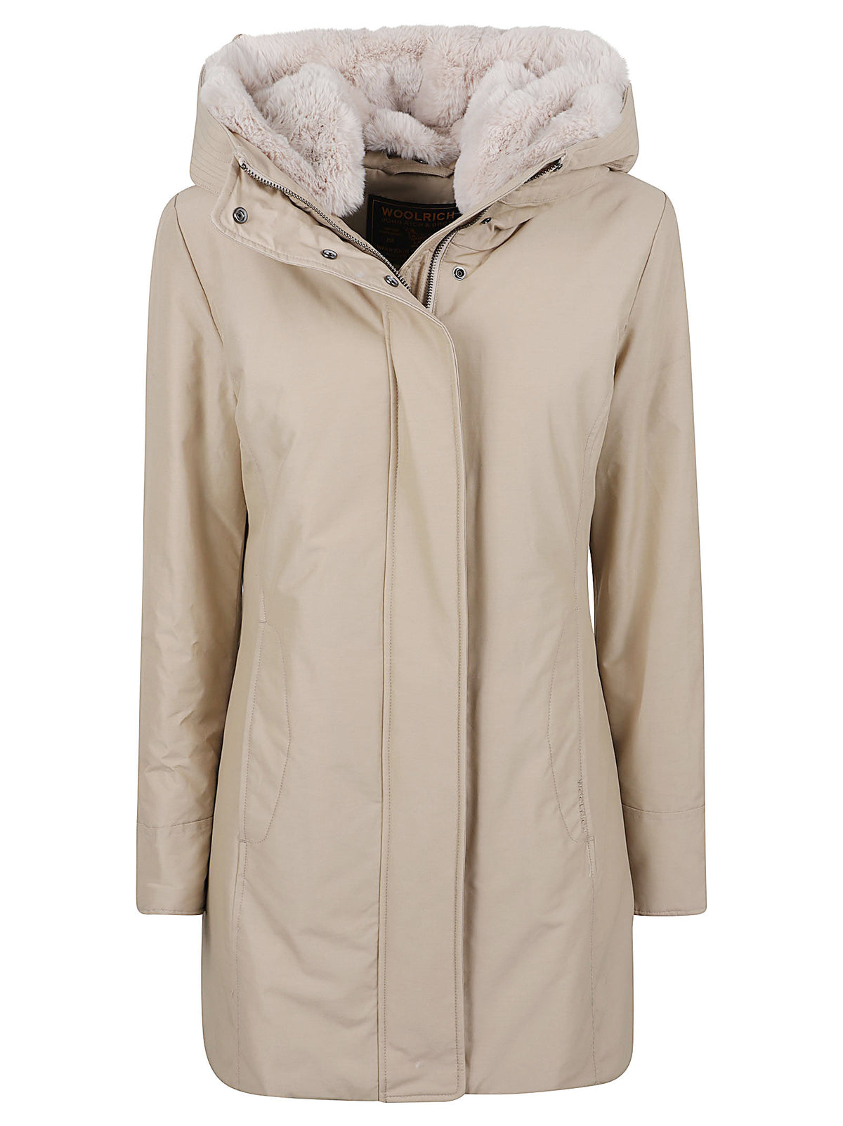 GIACCA DONNA BOULDER FAUX FUR PARKA - WOOLRICH CFWWOU2265FRUT0001 OXT Oxford Tan WOOLRICH 