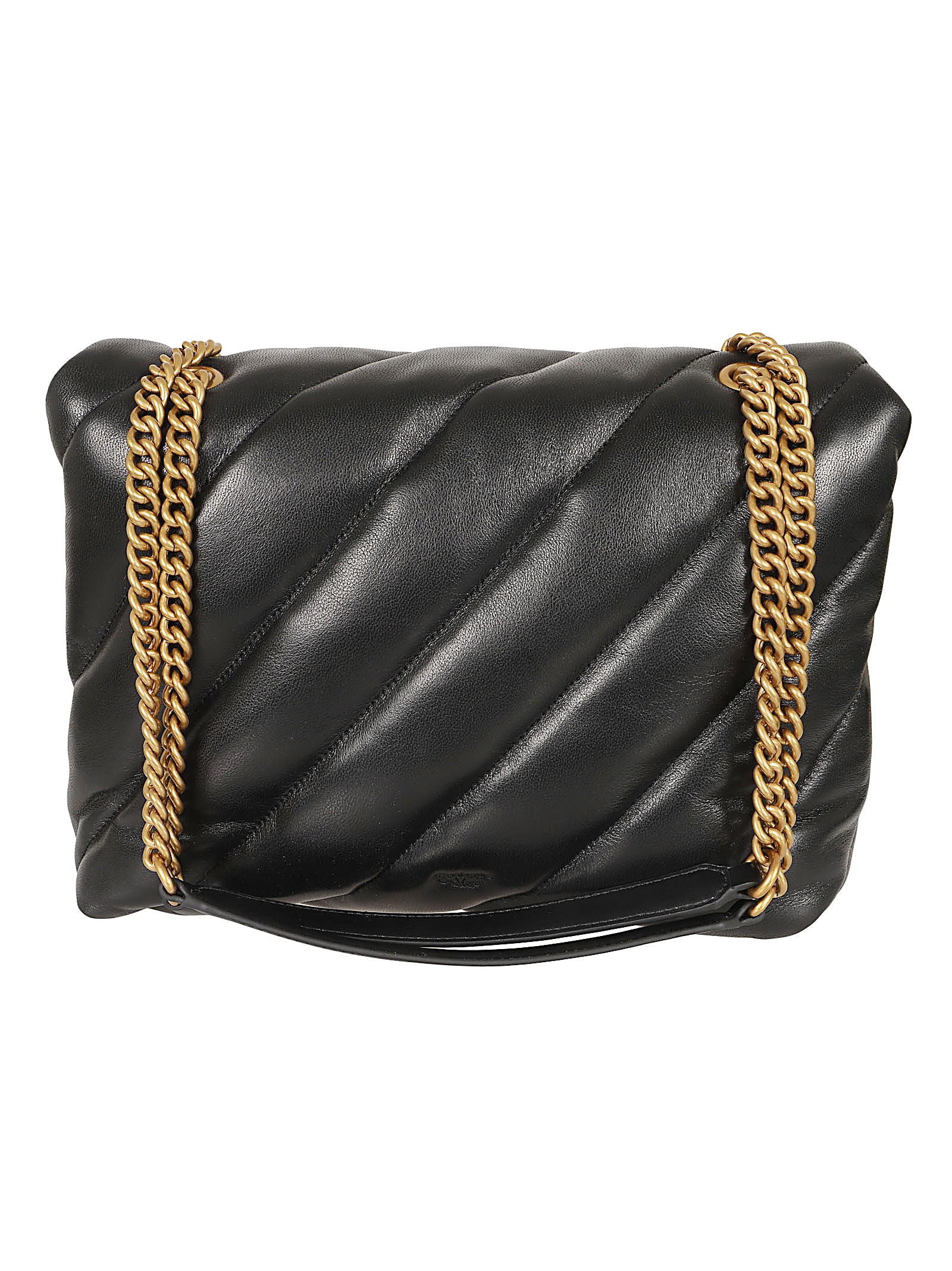 Borsa donna 100037 A0F2Z99Q NERO-ANTIQUE GOLD PINKO 