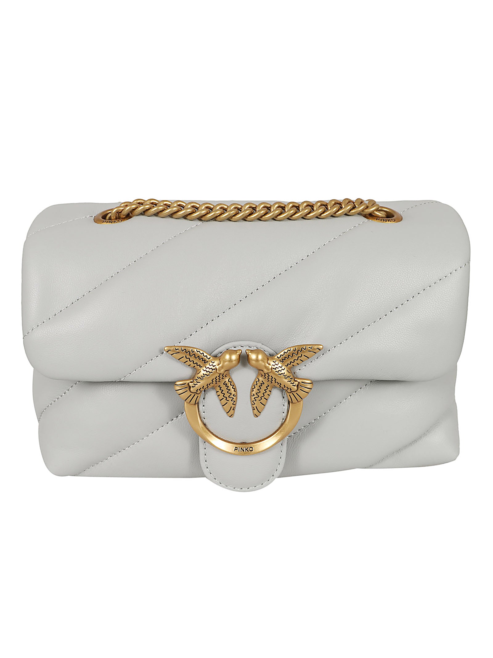 Borsa donna 100039 A0F2K32Q GRIGIO PERLA-ANTIQUE GOLD PINKO 