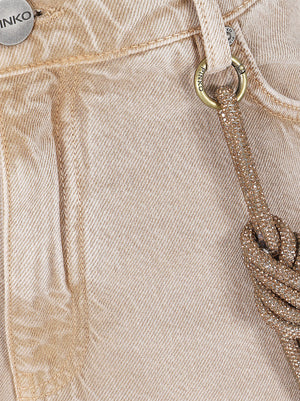 Jeans donna 104601 A33RC88 BEIGE-MACROCISTIDE PINKO 