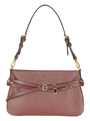 Borsa donna 106177 A0QOR49Q BURGUNDY WINE-ANTIQUE GOLD PINKO 