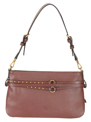 Borsa donna 106177 A0QOR49Q BURGUNDY WINE-ANTIQUE GOLD PINKO 