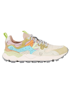 Scarpa donna in suede 2017817 CREAM-MILK-LIGHT BLUE  FLOWER MOUNTAIN 