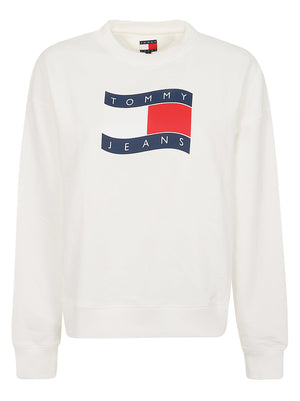 Felpa donna DW0DW22742 YBL Ecru TOMMY HILFIGER 