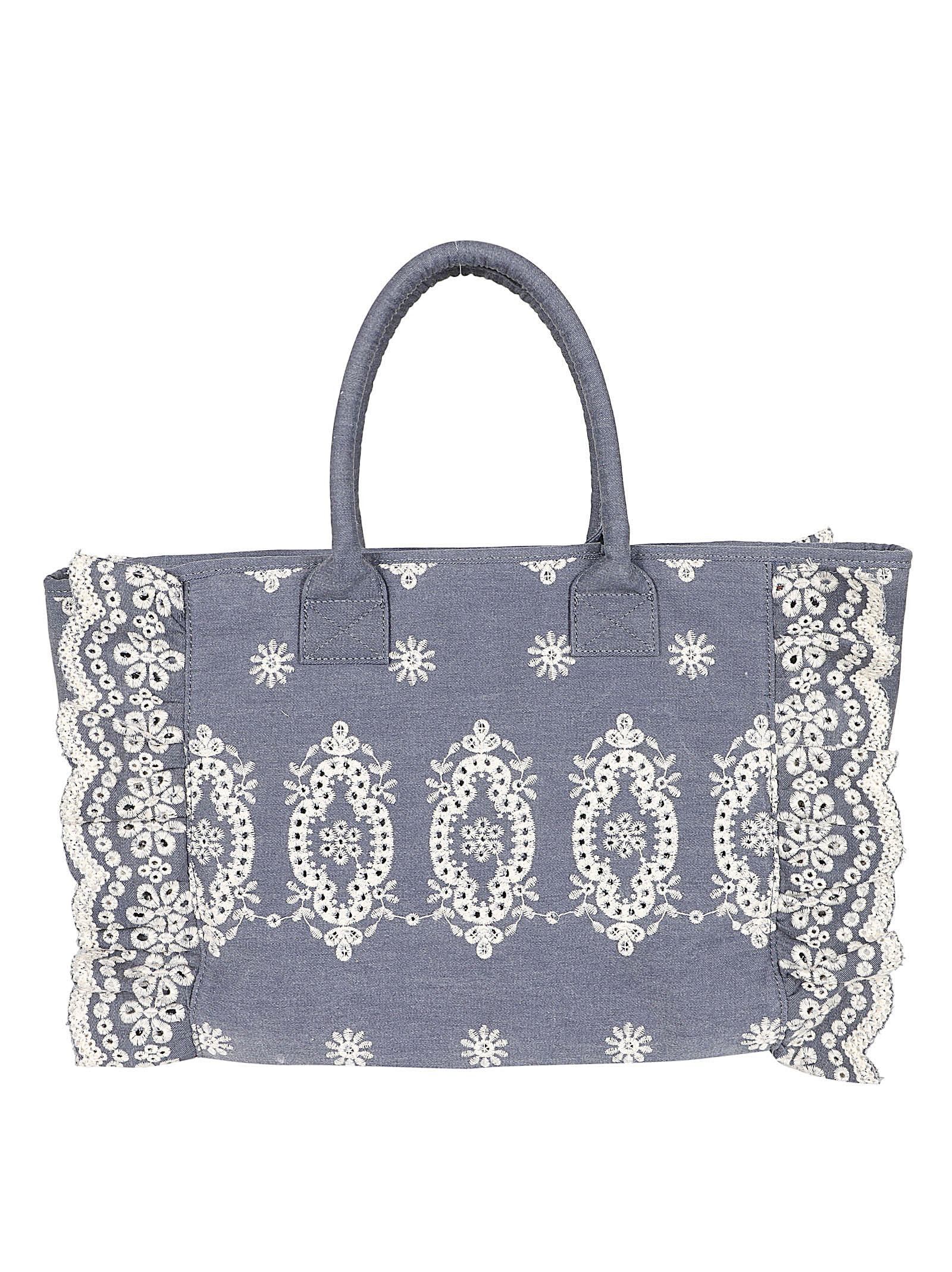 Borsa donna VANITY VOLANT 00485L SANGALLO FLOWERS DENIM  MC 2 