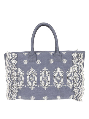 Borsa donna VANITY VOLANT 00485L SANGALLO FLOWERS DENIM  MC 2 