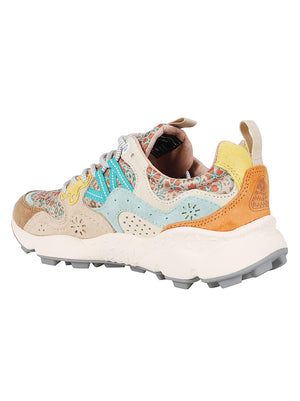 Scarpa donna in suede 2017817 CHESTNUT-LIGHT BLUE-ORANGE  FLOWER MOUNTAIN 
