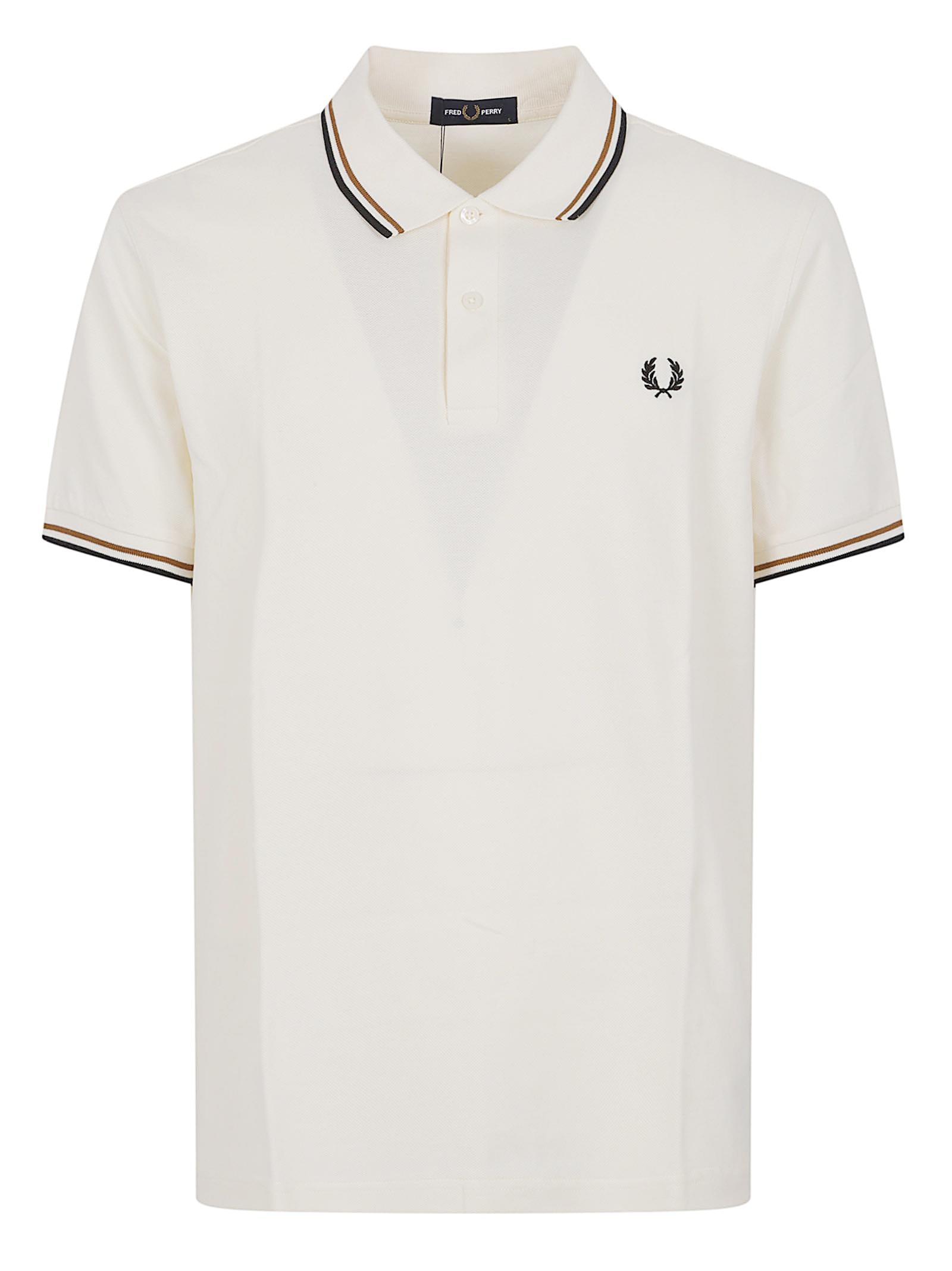 Polo uomo FPM3600P 79B ECRU-DRKCRML-BLK FRED PERRY 