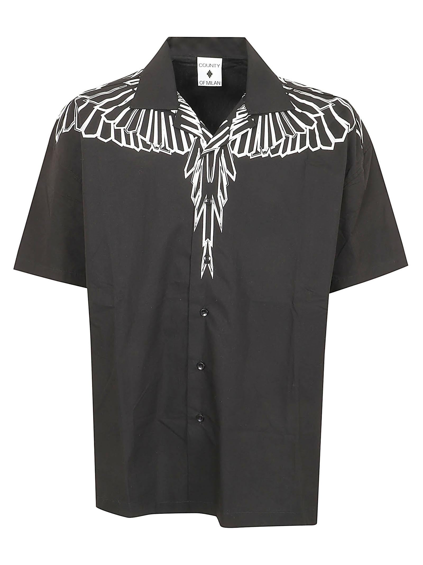 Camicia uomo S6CMMASI009 110 Nero MARCELO BURLON 
